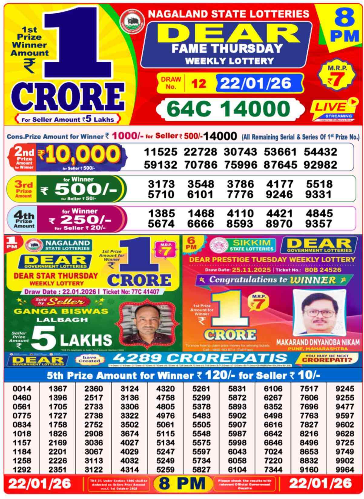 Lottery Result 8PM