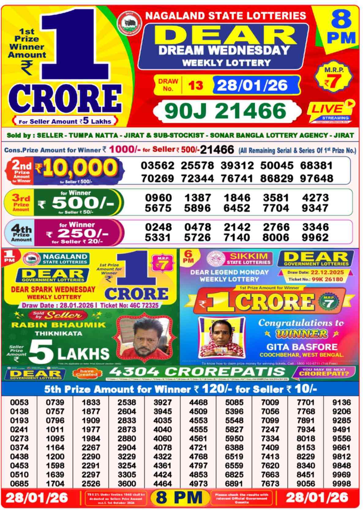 Lottery Result 8PM