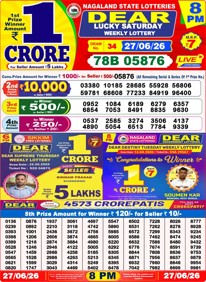 Lottery Result 8PM