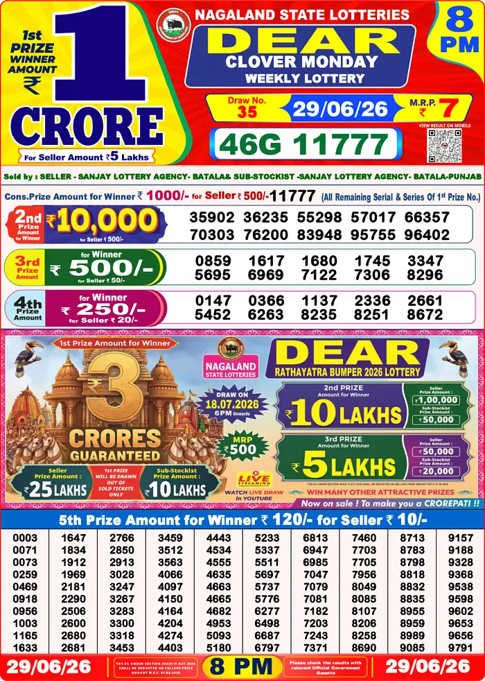 Lottery Result 8PM
