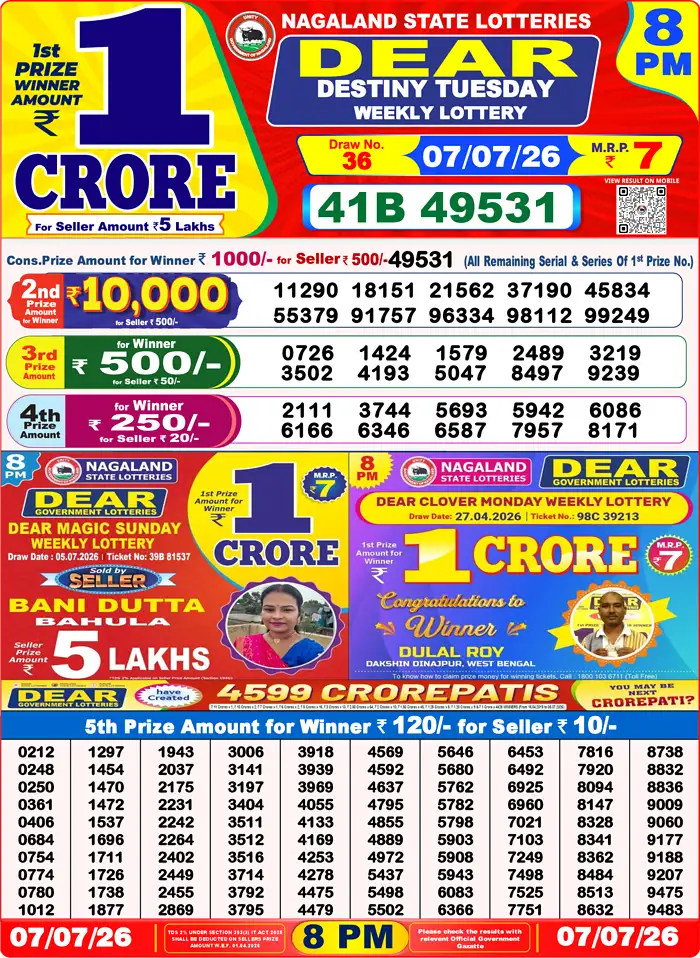 Lottery Result 8PM