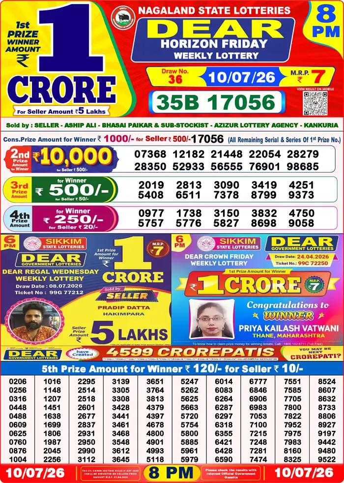 Lottery Result 8PM