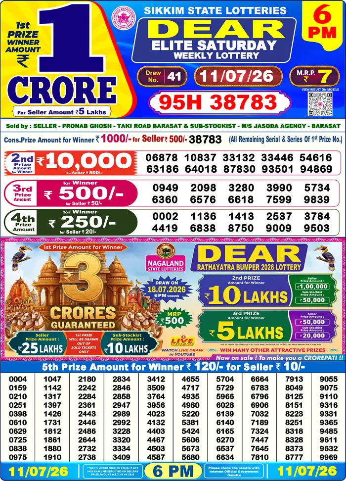 Lottery Result 6PM