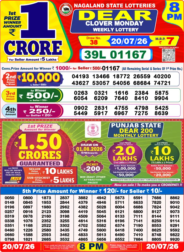 Lottery Result 8PM
