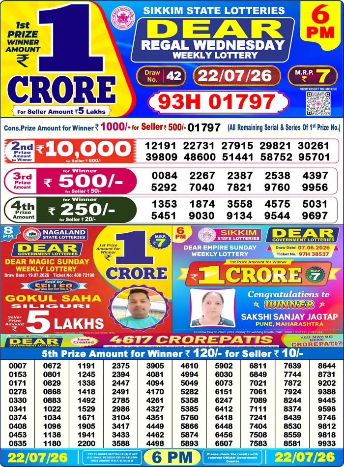Lottery Result 6PM