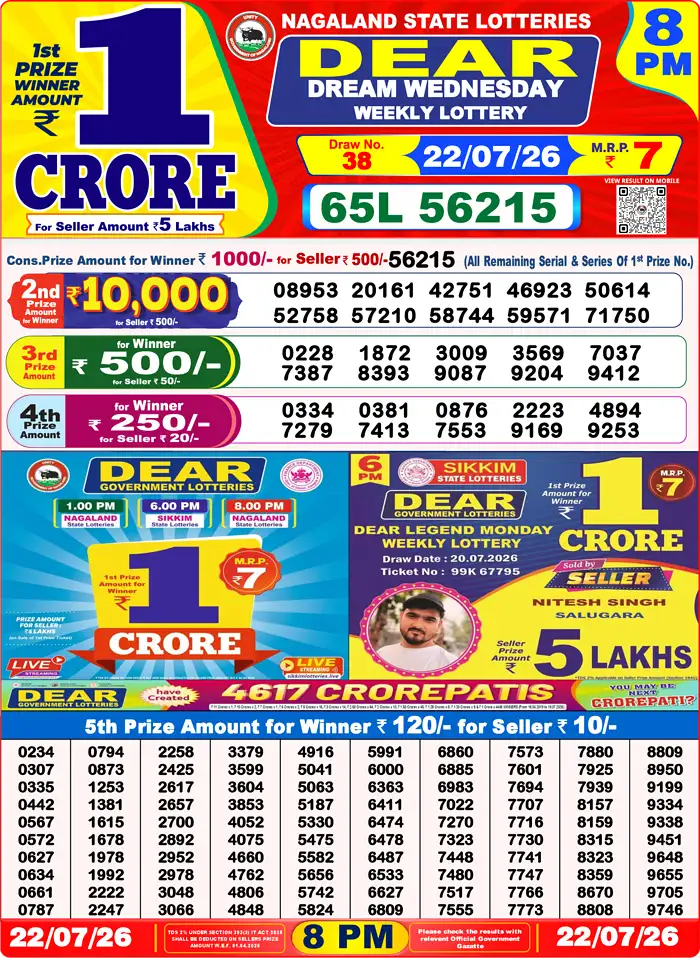 Lottery Result 8PM