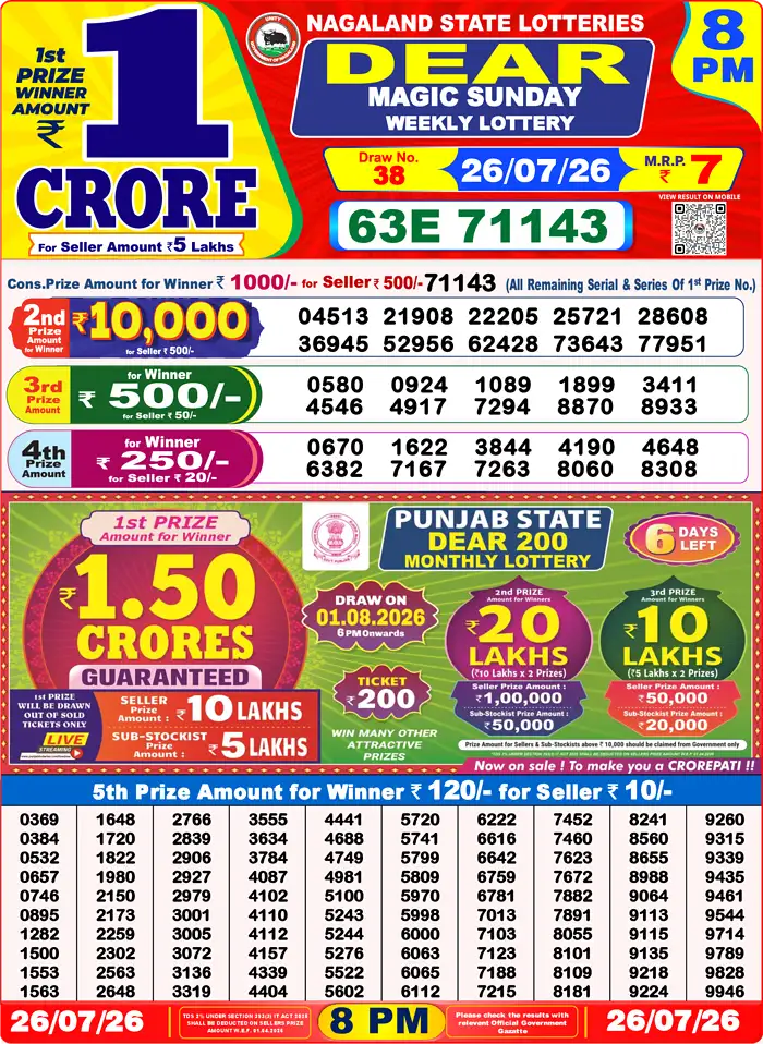 Lottery Result 8PM