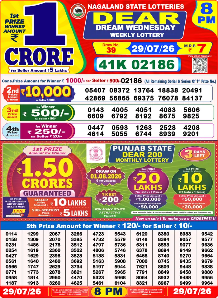 Lottery Result 8PM