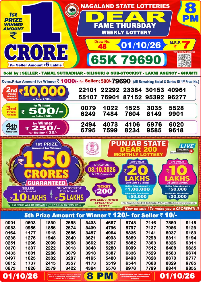 Lottery Result 8PM