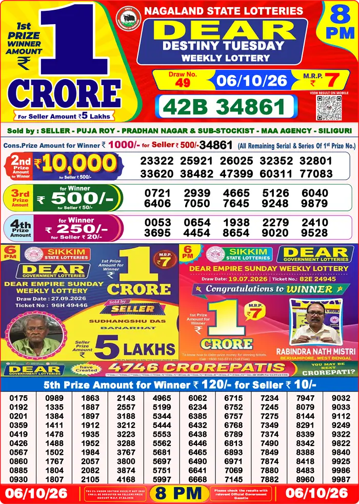Lottery Result 8PM